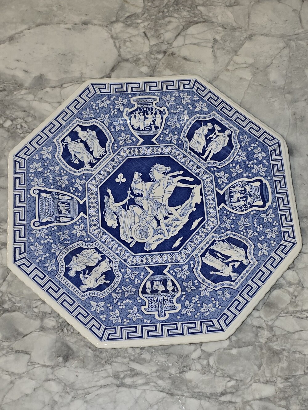 Vintage Spode Blue Room Sutherland Collection Greek Classic Dinner Plate England